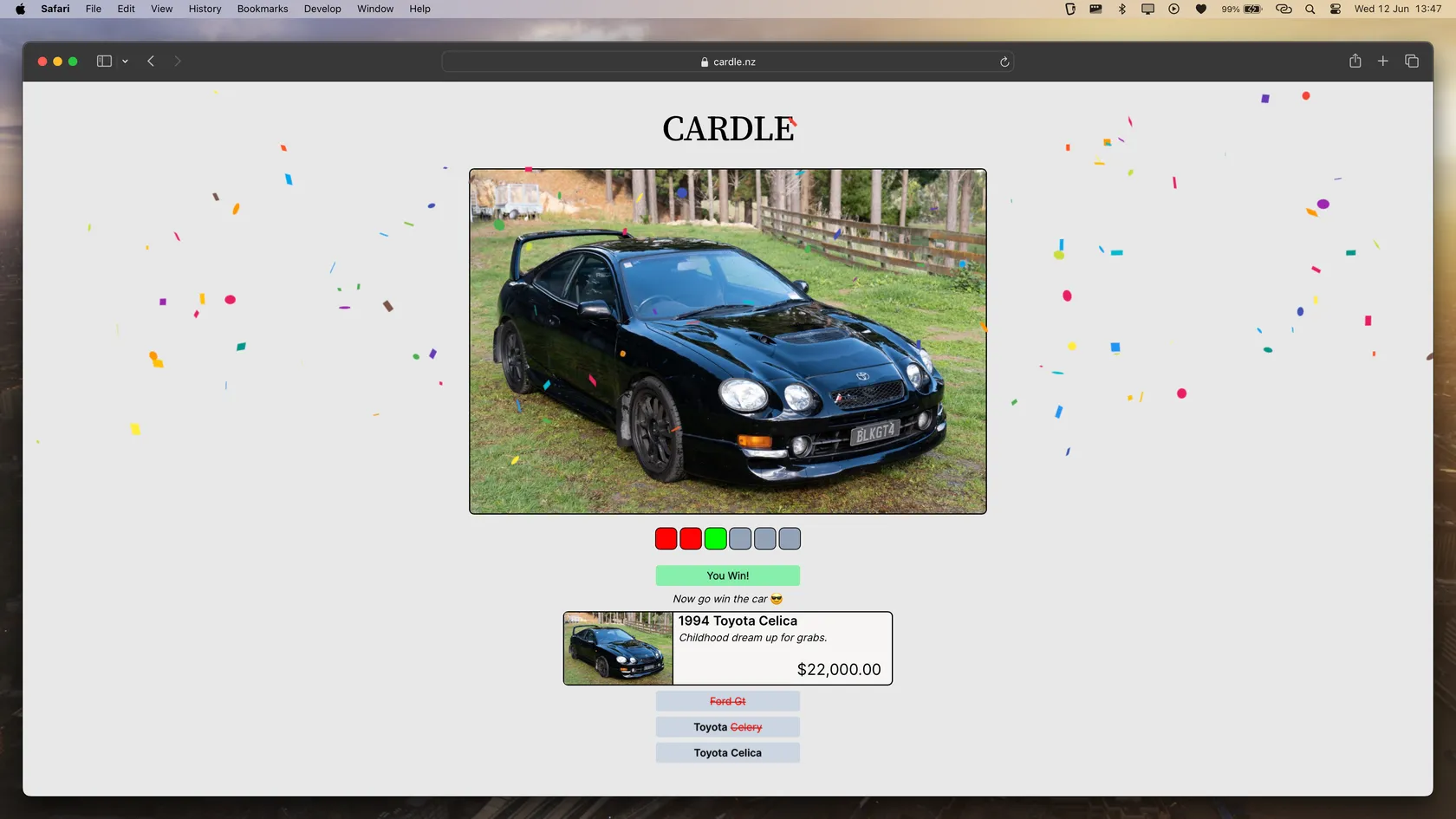 Preview image for The Car Quiz App: Cardle